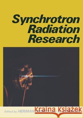 Synchrotron Radiation Research Herman Winick S. Doniach 9781461580003 Springer