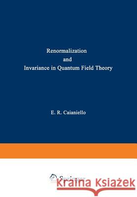 Renormalization and Invariance in Quantum Field Theory Eduardo Caianiello 9781461589112 Springer