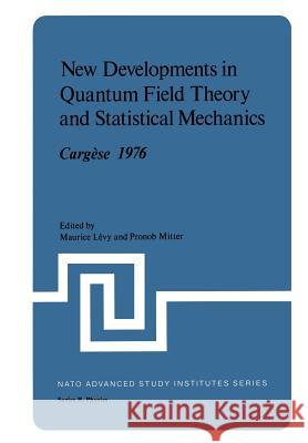 New Developments in Quantum Field Theory and Statistical Mechanics Cargèse 1976 Levy, M. 9781461589204 Springer