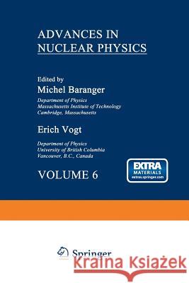 Advances in Nuclear Physics Baranger, Michel 9781461590439 Springer