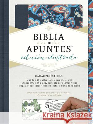 Rvr 1960 Biblia de Apuntes, Edicin Ilustrada, Tela En Rosado y Azul B&h Espanol Editorial 9781462746484 