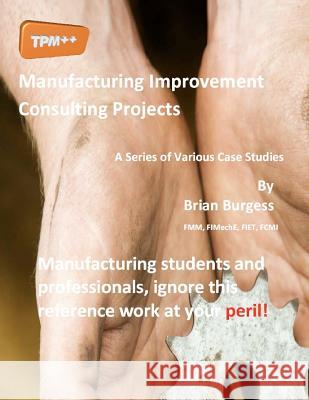 Manufacturing Improvement Consulting Projects: A Series of Various Case Studies MR Brian Burgess 9781463710729