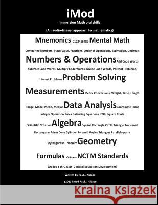 iMod: immersion Math oral drills Aldape, Raul J. 9781468112672 Createspace