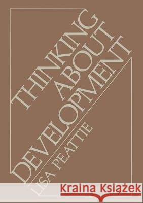 Thinking about Development Peattie, Lisa 9781468411034
