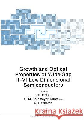 Growth and Optical Properties of Wide-Gap II-VI Low-Dimensional Semiconductors T. C. McGill C. M. Sotomayo W. Gebhardt 9781468456639 Springer