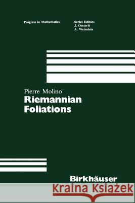 Riemannian Foliations Molino 9781468486728 Birkhauser Boston Inc