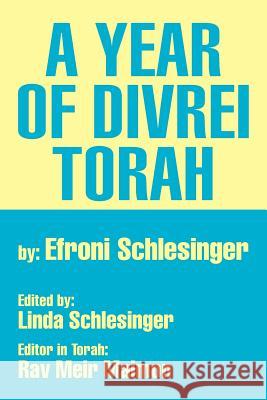 A Year of Divrei Torah Efroni Schlesinger 9781469199818 Xlibris Corporation