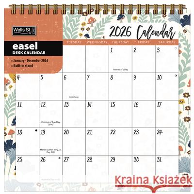 Flora & Fauna 2026 Easel Desk Calendar Heather Dutton 9781469436852