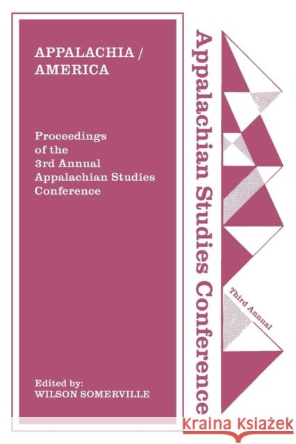 Appalachia / America Wilson Somerville 9781469636900 Appalachian State University