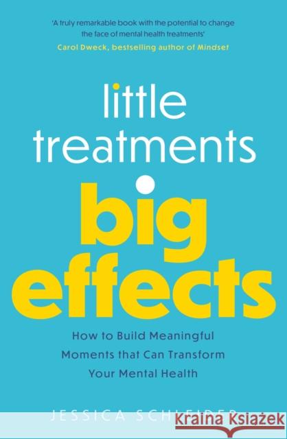 Little Treatments, Big Effects: How to Build Meaningful Moments that Can Transform Your Mental Health Jessica Schleider 9781472147226 Little, Brown Book Group