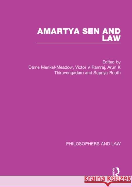 Amartya Sen and Law Menkel-Meadow, Carrie 9781472434241 Routledge