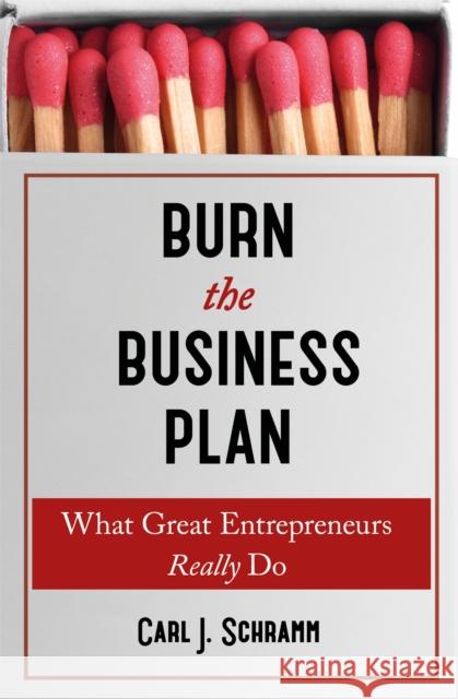 Burn The Business Plan: What Great Entrepreneurs Really Do Carl J. Schramm 9781473606913