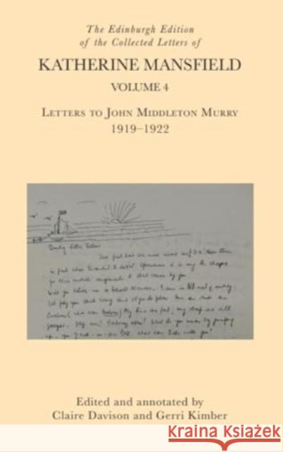 COLLECTED LETTERS OF KM VOL 4 DAVISON  CLAIRE 9781474445566 EDINBURGH UNIVERSITY PRESS