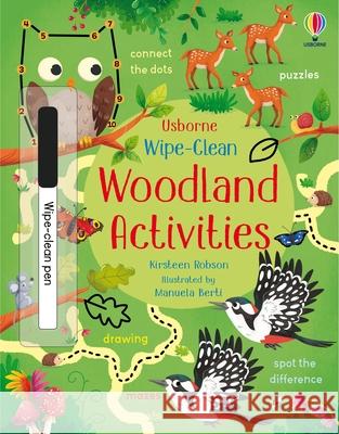 Wipe-Clean Woodland Activities Kirsteen Robson 9781474968591 Usborne Publishing Ltd
