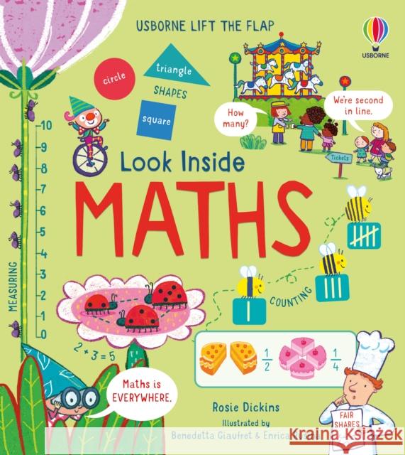 Look Inside Maths Rosie Dickins Benedetta Giaufret Enrica Rusina 9781474986304 Usborne Publishing Ltd