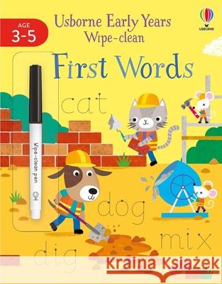 Early Years Wipe-Clean First Words Jessica Greenwell 9781474986717 Usborne Publishing Ltd