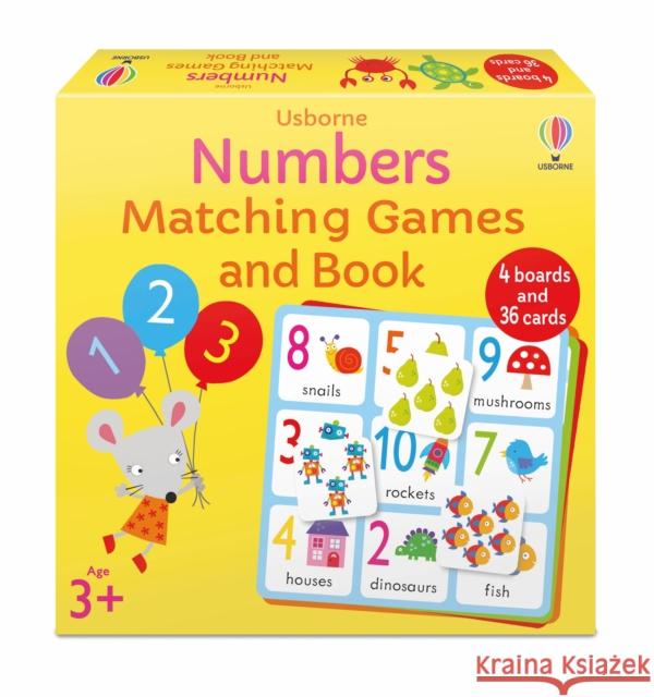 Numbers Matching Games and Book Kate Nolan 9781474998130 Usborne Publishing Ltd