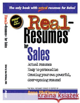 Real-Resumes for Sales Anne McKinney 9781475093889