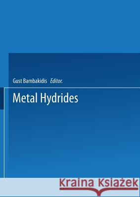Metal Hydrides Gust Bambakidis 9781475758160