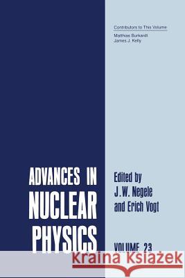 Advances in Nuclear Physics: Volume 23 Negele, J. W. 9781475787764 Springer