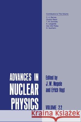 Advances in Nuclear Physics: Volume 22 Negele, J. W. 9781475788129