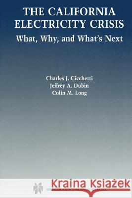 The California Electricity Crisis: What, Why, and What's Next Cicchetti, Charles J. 9781475788334 Springer