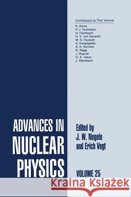 Advances in Nuclear Physics: Volume 25 Negele, J. W. 9781475789096