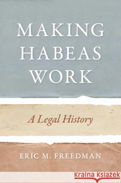 Making Habeas Work: A Legal History Eric M. Freedman 9781479870974 New York University Press