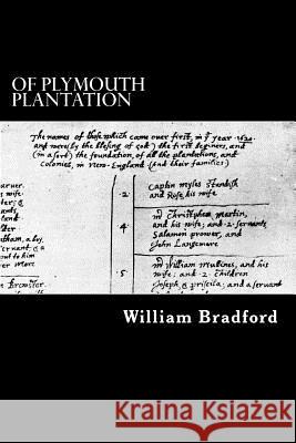 Of Plymouth Plantation William Bradford Alex Struik 9781480222755 Createspace