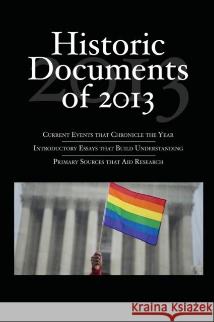 Historic Documents of 2013  9781483347875 CQ Press