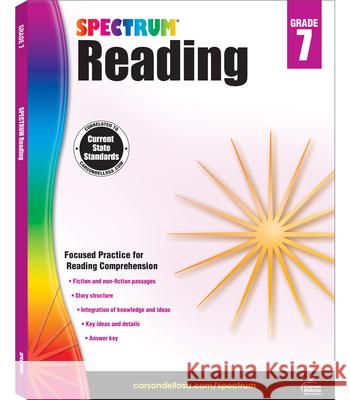 Spectrum Reading G.7 Workbook, Grade 7 Spectrum 9781483812205 Spectrum