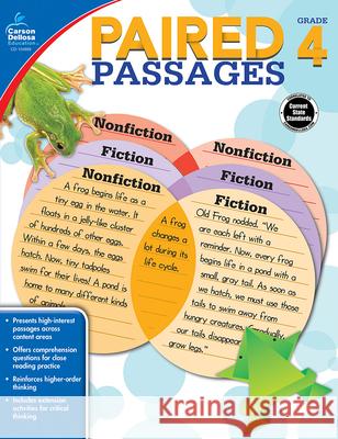 Paired Passages, Grade 4 Pamela McKenzie 9781483830681 Carson Dellosa Publishing Company
