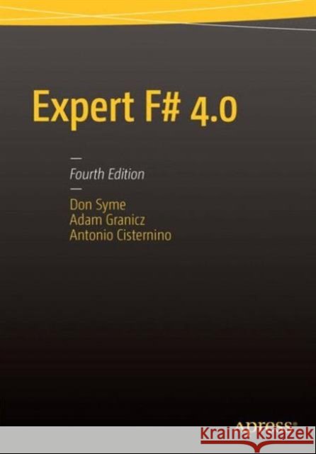 Expert F# 4.0 Syme, Don 9781484207413