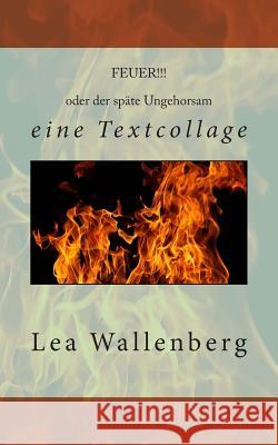 FEUER!!! oder der spaete Ungehorsam: eine Textcollage Wassenberg, Inge Ivy 9781484914885 Createspace