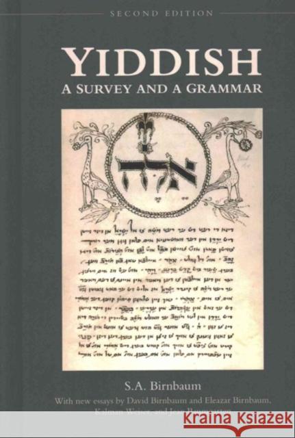 Yiddish: A Survey and a Grammar, Second Edition S a Birnbaum David Birnbaum Eleazar Birnbaum 9781487502089 University of Toronto Press