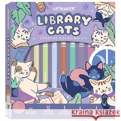 Art Maker Books & Cats Coloring Kit Hinkler 9781488974991 Art Maker