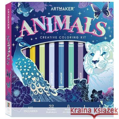 Art Maker Animals Coloring Kit Hinkler 9781488975004 Art Maker