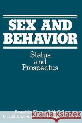 Sex and Behavior: Status and Prospectus McGill 9781489904232