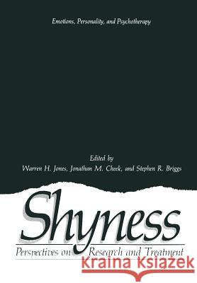 Shyness: Perspectives on Research and Treatment Jones, Warren H. 9781489905277