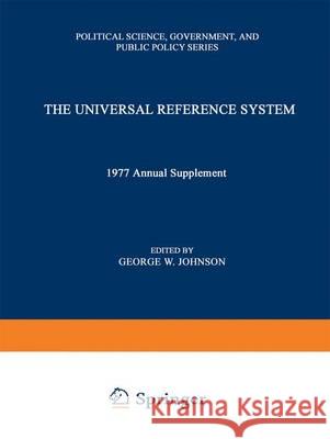 1977 Annual Supplement Johnson, George W. 9781489951861 Springer