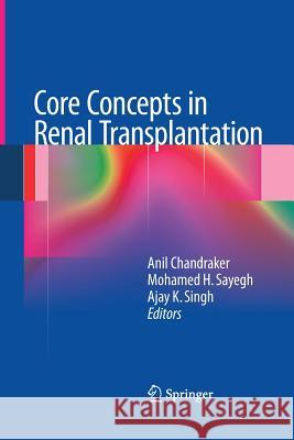 Core Concepts in Renal Transplantation Anil Chandraker Mohamed H Sayegh Ajay K Singh 9781489989437 Springer