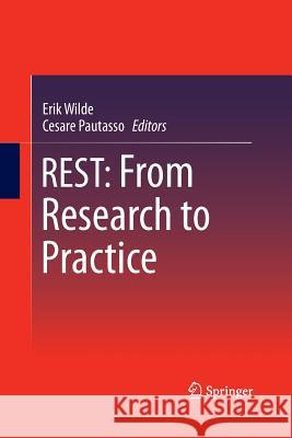 Rest: From Research to Practice Wilde, Erik 9781489991836