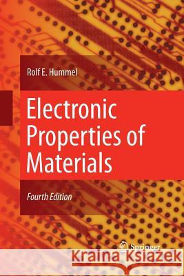 Electronic Properties of Materials Rolf E Hummel (University of Florida, Ga   9781489998415 Springer