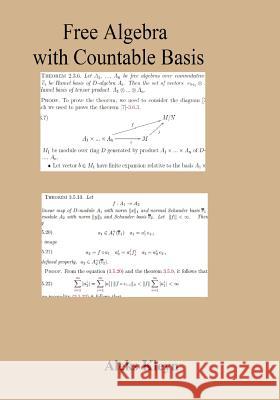 Free Algebra with Countable Basis Aleks Kleyn 9781491058169