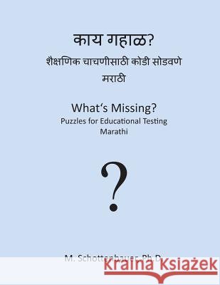 What's Missing? Puzzles for Educational Testing: Marathi M. Schottenbauer 9781492154334 Createspace