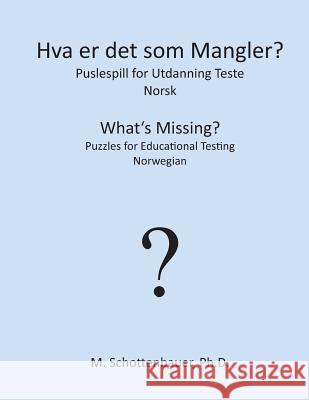 Hva er det som Mangler? Puslespill for Utdanning Teste: Norsk Schottenbauer, M. 9781492158189 Createspace