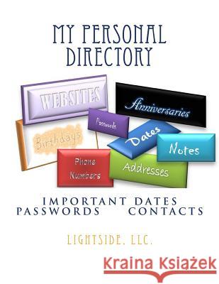 My Personal Directory Lightside LLC 9781492344766 Frommer's