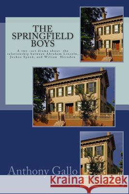 The Springfield Boys: Abraham Lincoln, Joshua Speed, and Billy Herndon MR Anthony E. Gallo 9781493750962 Createspace