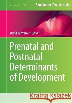 Prenatal and Postnatal Determinants of Development David W. Walker 9781493949083 Humana Press