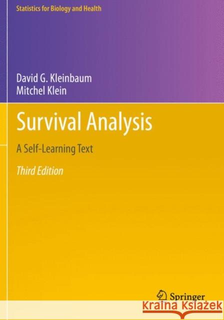 Survival Analysis: A Self-Learning Text Kleinbaum, David G. 9781493950188 Springer